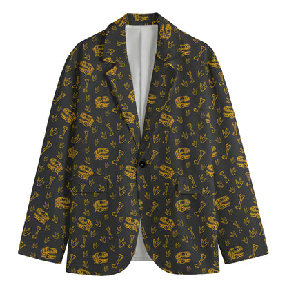 Tyrannosaurus Dino Fossil Pattern Print Men's Blazer
