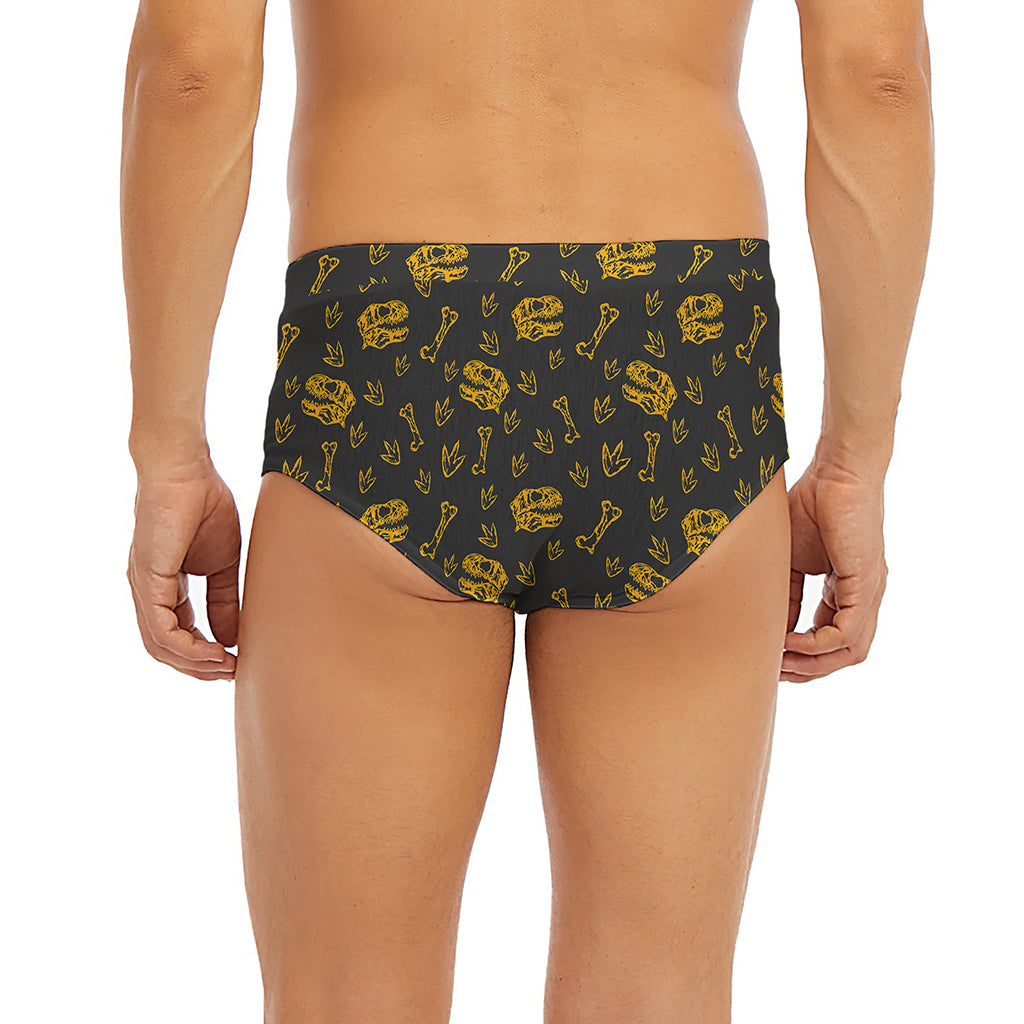 Tyrannosaurus Dino Fossil Pattern Print Men's Briefs