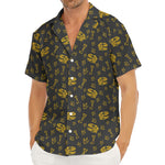 Tyrannosaurus Dino Fossil Pattern Print Men's Deep V-Neck Shirt