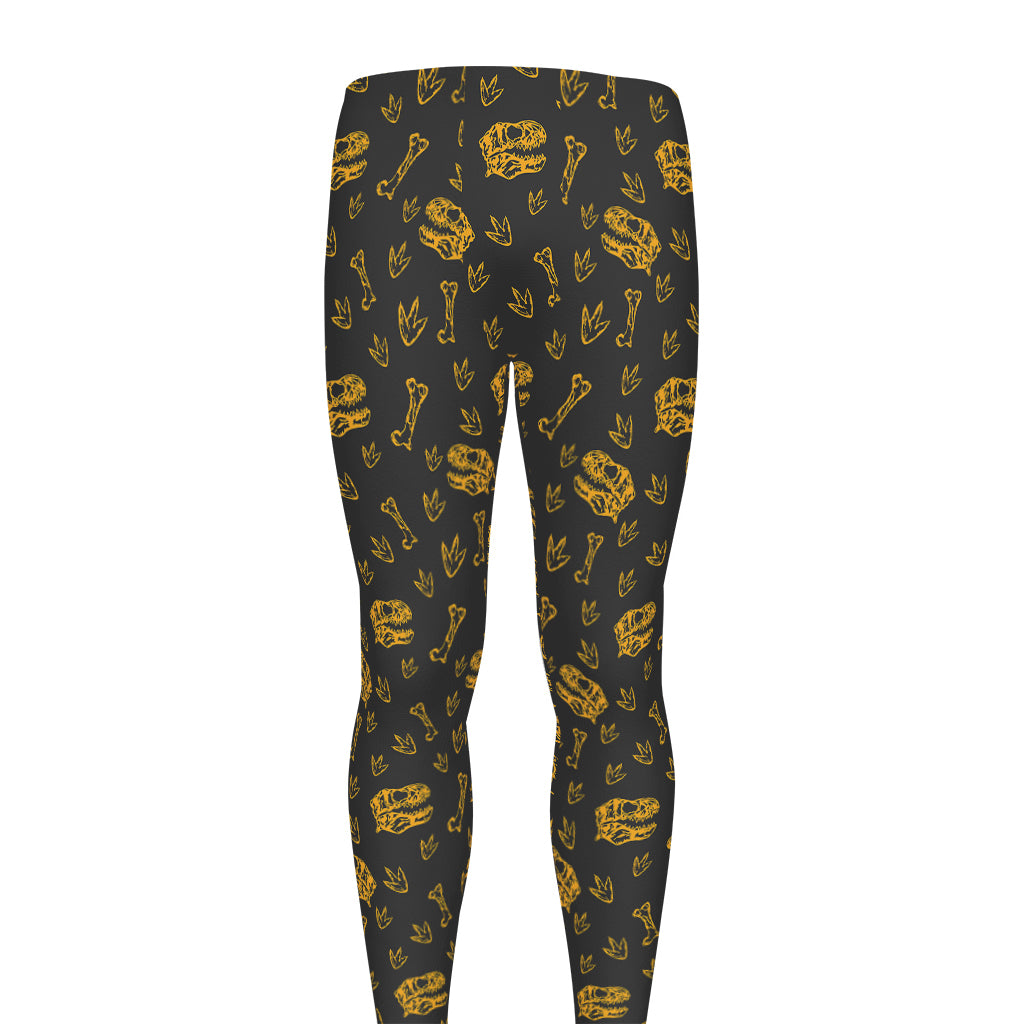 Tyrannosaurus Dino Fossil Pattern Print Men's leggings
