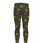 Tyrannosaurus Dino Fossil Pattern Print Men's leggings