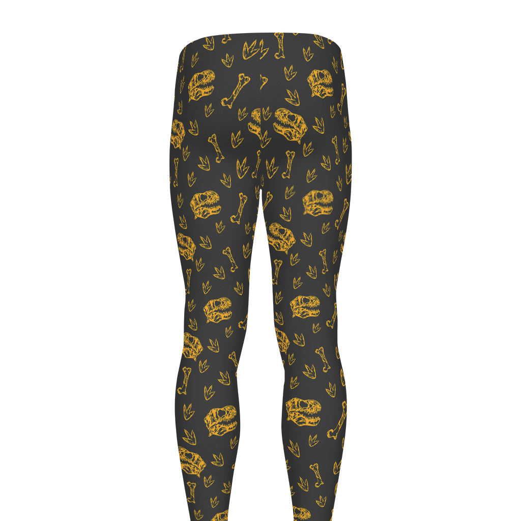Tyrannosaurus Dino Fossil Pattern Print Men's leggings