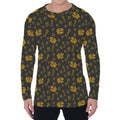 Tyrannosaurus Dino Fossil Pattern Print Men's Long Sleeve T-Shirt