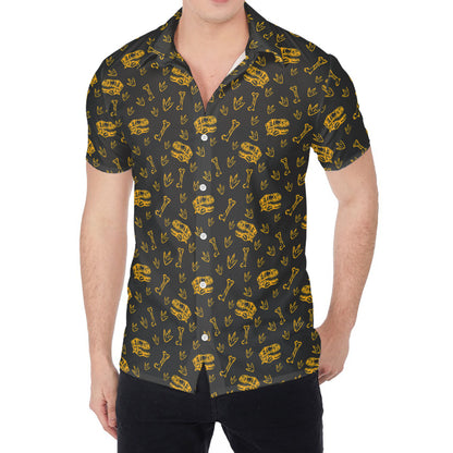 Tyrannosaurus Dino Fossil Pattern Print Men's Shirt