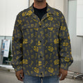 Tyrannosaurus Dino Fossil Pattern Print Men's Shirt Jacket
