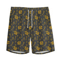 Tyrannosaurus Dino Fossil Pattern Print Men's Athletic Shorts
