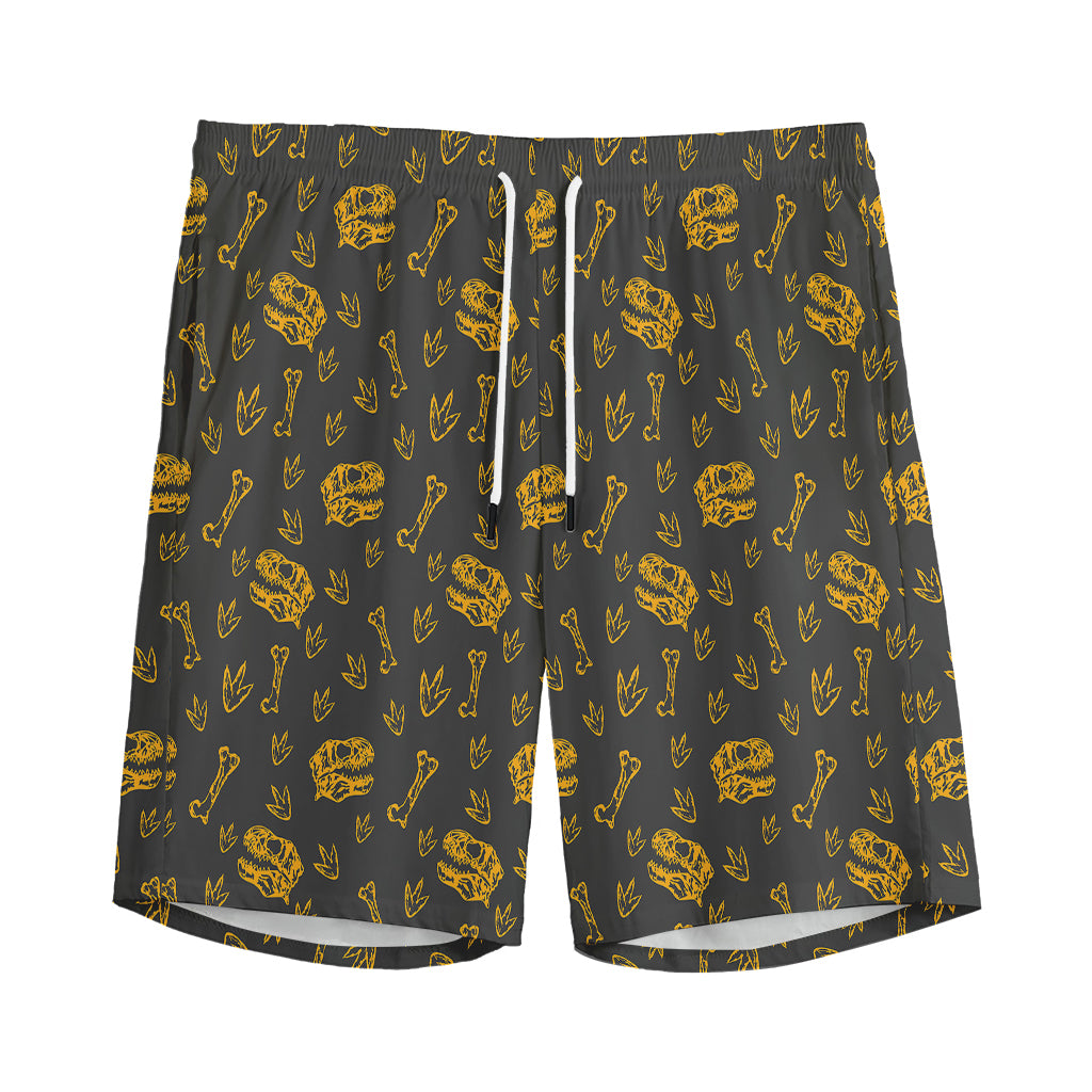 Tyrannosaurus Dino Fossil Pattern Print Men's Sports Shorts