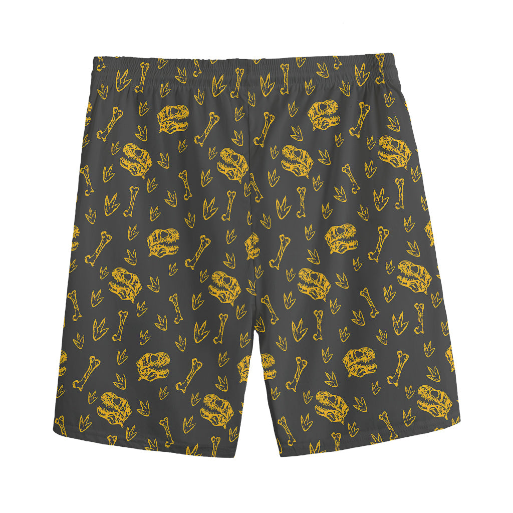 Tyrannosaurus Dino Fossil Pattern Print Men's Sports Shorts