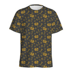Tyrannosaurus Dino Fossil Pattern Print Men's Sports T-Shirt