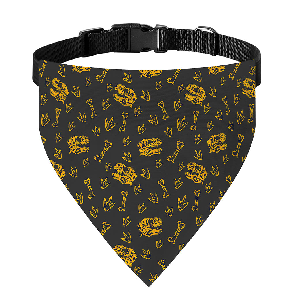 Tyrannosaurus Dino Fossil Pattern Print Over The Collar Dog Bandana
