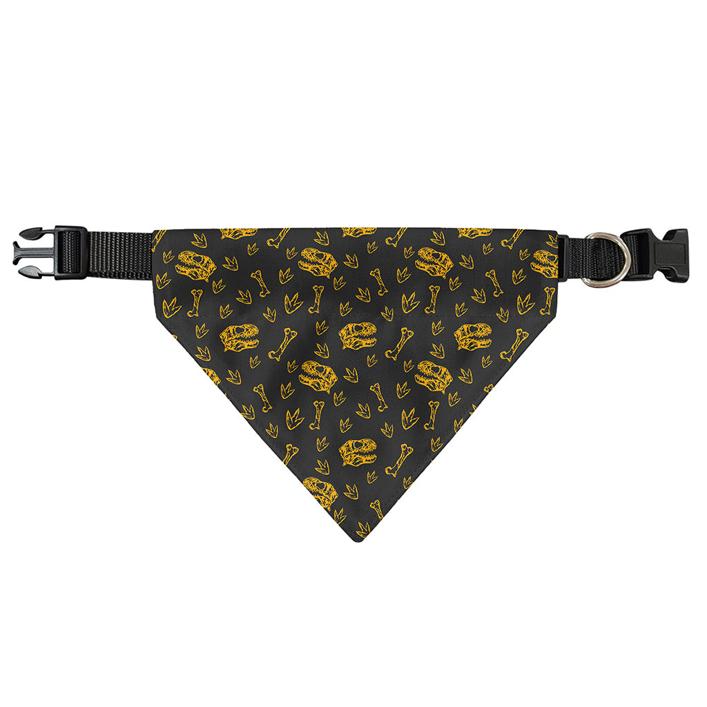 Tyrannosaurus Dino Fossil Pattern Print Over The Collar Dog Bandana
