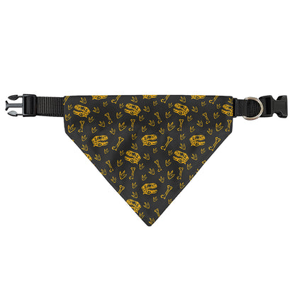 Tyrannosaurus Dino Fossil Pattern Print Over The Collar Dog Bandana
