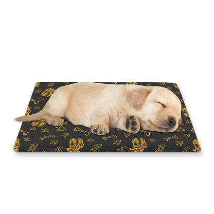 Tyrannosaurus Dino Fossil Pattern Print Pet Cooling Mat Cover