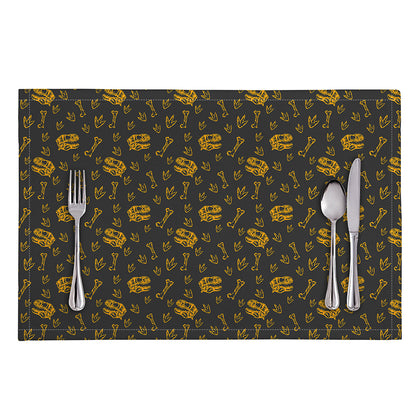 Tyrannosaurus Dino Fossil Pattern Print Placemat