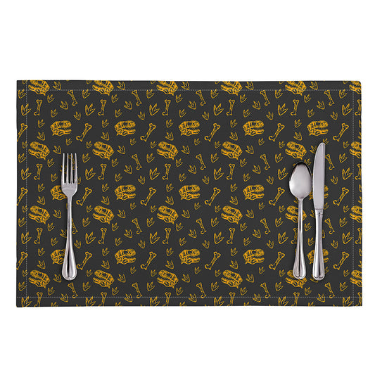 Tyrannosaurus Dino Fossil Pattern Print Placemat