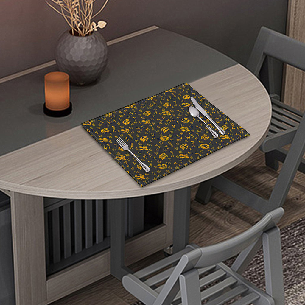 Tyrannosaurus Dino Fossil Pattern Print Placemat