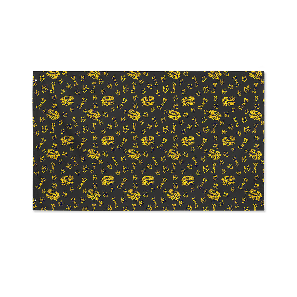 Tyrannosaurus Dino Fossil Pattern Print Polyester Flag