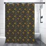 Tyrannosaurus Dino Fossil Pattern Print Premium Shower Curtain