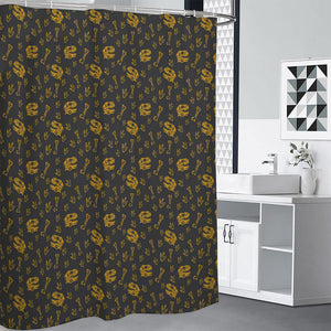 Tyrannosaurus Dino Fossil Pattern Print Premium Shower Curtain