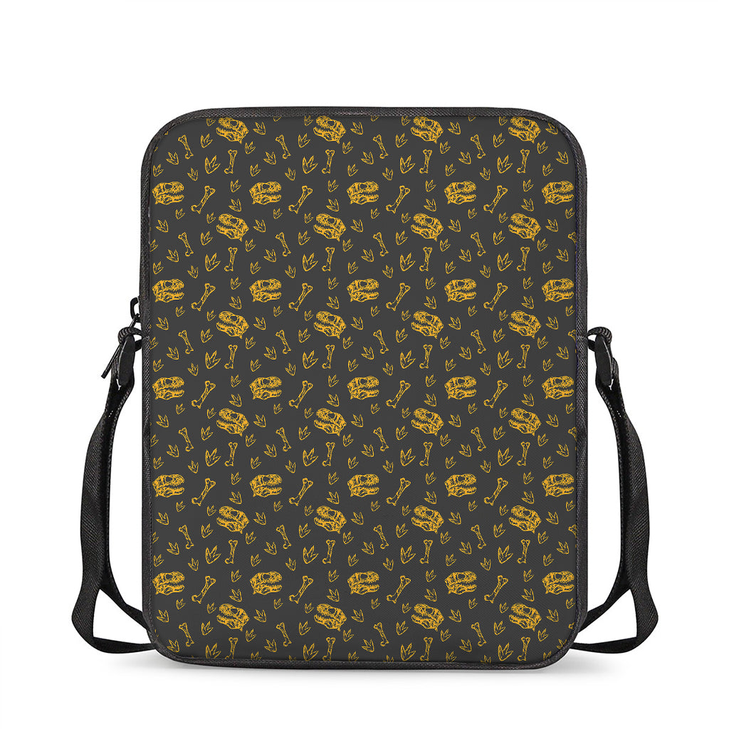 Tyrannosaurus Dino Fossil Pattern Print Rectangular Crossbody Bag