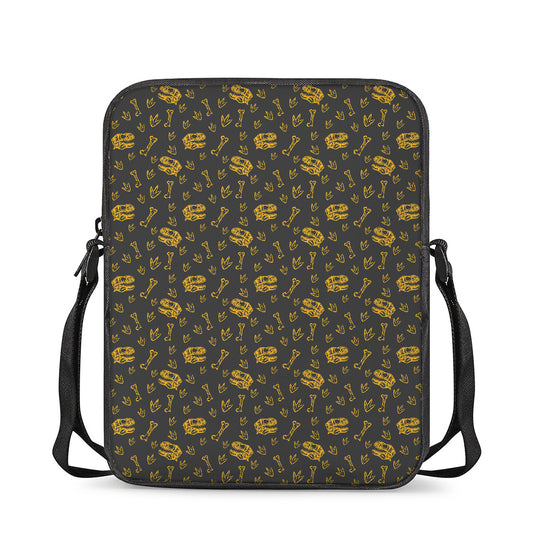 Tyrannosaurus Dino Fossil Pattern Print Rectangular Crossbody Bag