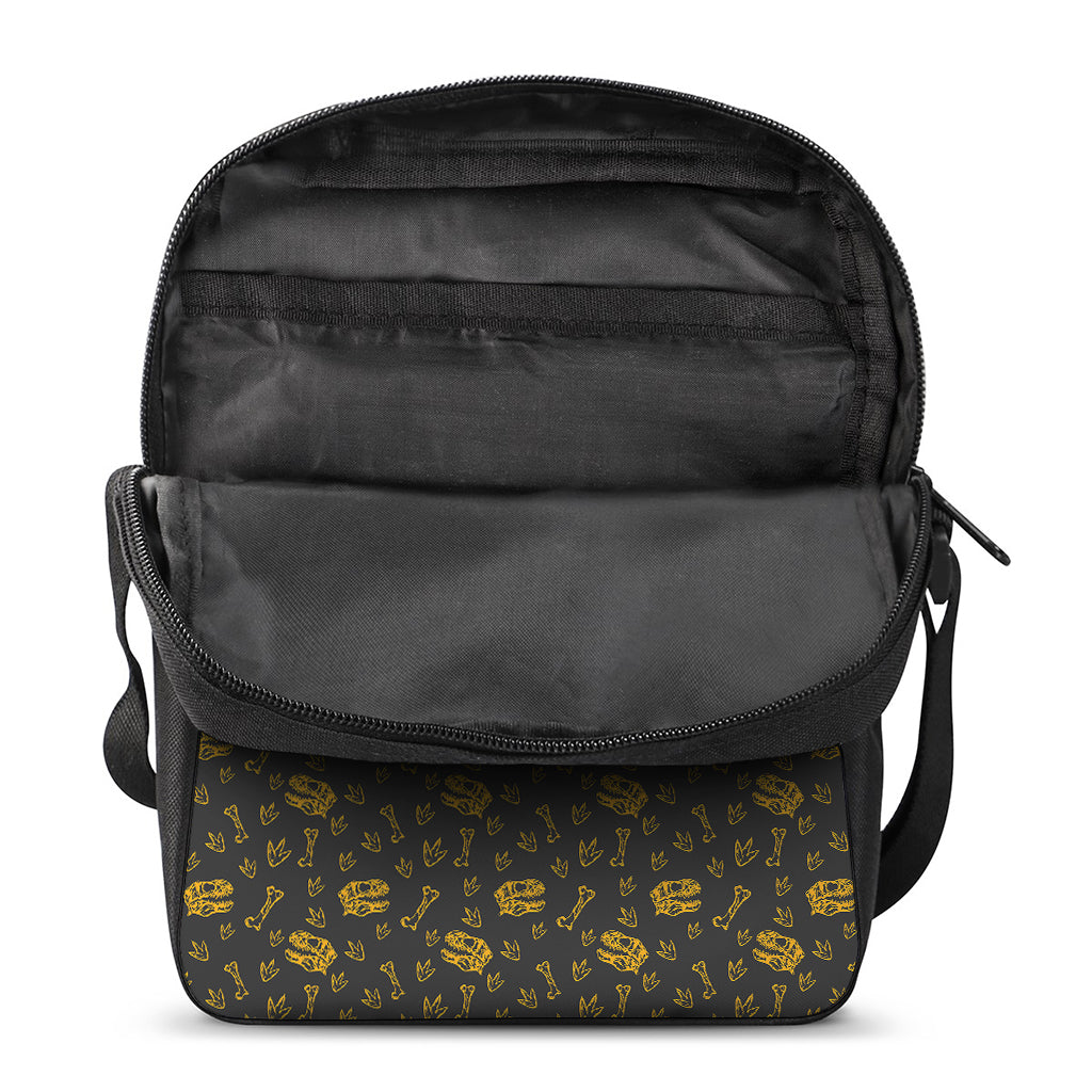 Tyrannosaurus Dino Fossil Pattern Print Rectangular Crossbody Bag
