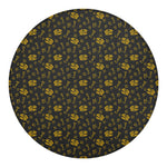 Tyrannosaurus Dino Fossil Pattern Print Round Blanket