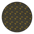 Tyrannosaurus Dino Fossil Pattern Print Round Floor Mat