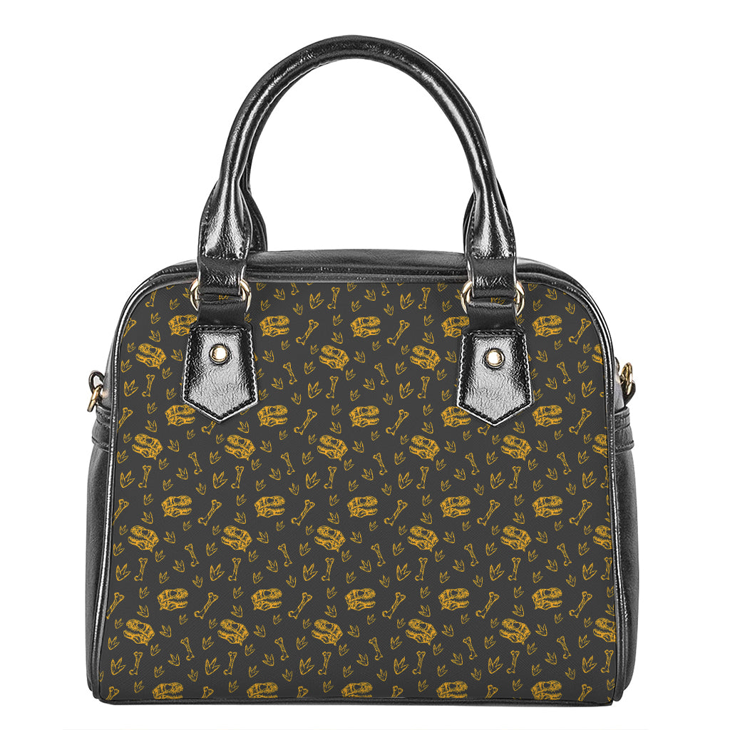 Tyrannosaurus Dino Fossil Pattern Print Shoulder Handbag