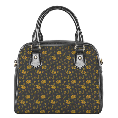 Tyrannosaurus Dino Fossil Pattern Print Shoulder Handbag