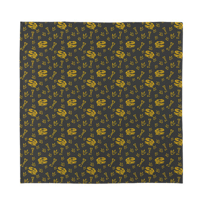 Tyrannosaurus Dino Fossil Pattern Print Silk Bandana