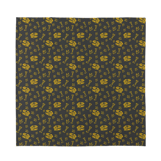 Tyrannosaurus Dino Fossil Pattern Print Silk Bandana