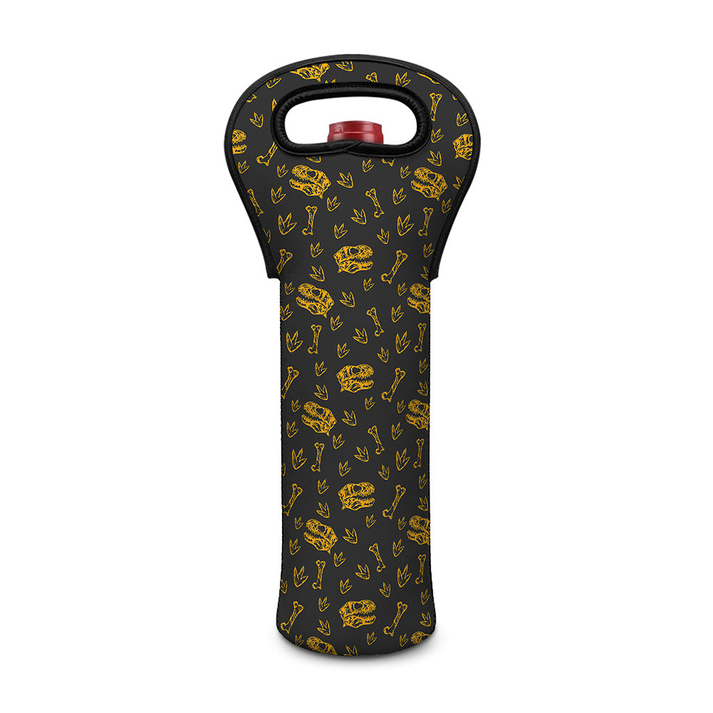 Tyrannosaurus Dino Fossil Pattern Print Single Neoprene Wine Tote