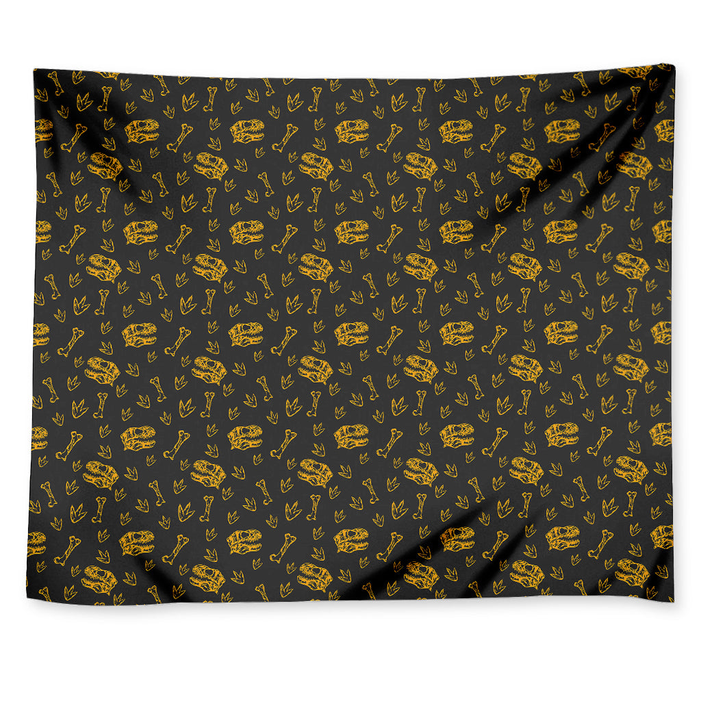 Tyrannosaurus Dino Fossil Pattern Print Tapestry