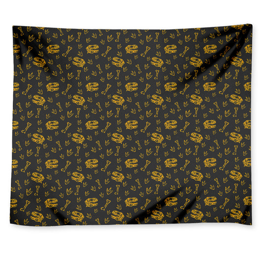 Tyrannosaurus Dino Fossil Pattern Print Tapestry