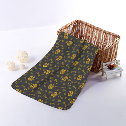 Tyrannosaurus Dino Fossil Pattern Print Towel