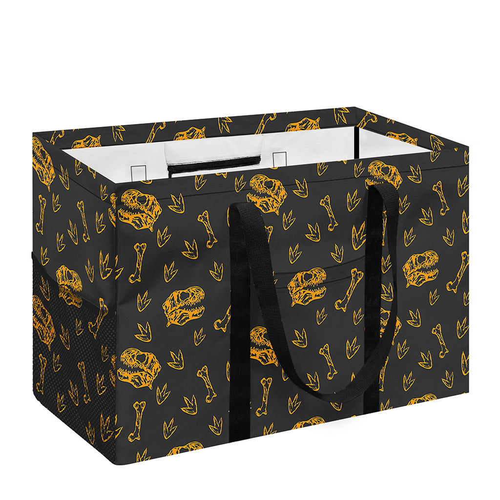 Tyrannosaurus Dino Fossil Pattern Print Utility Tote Bag