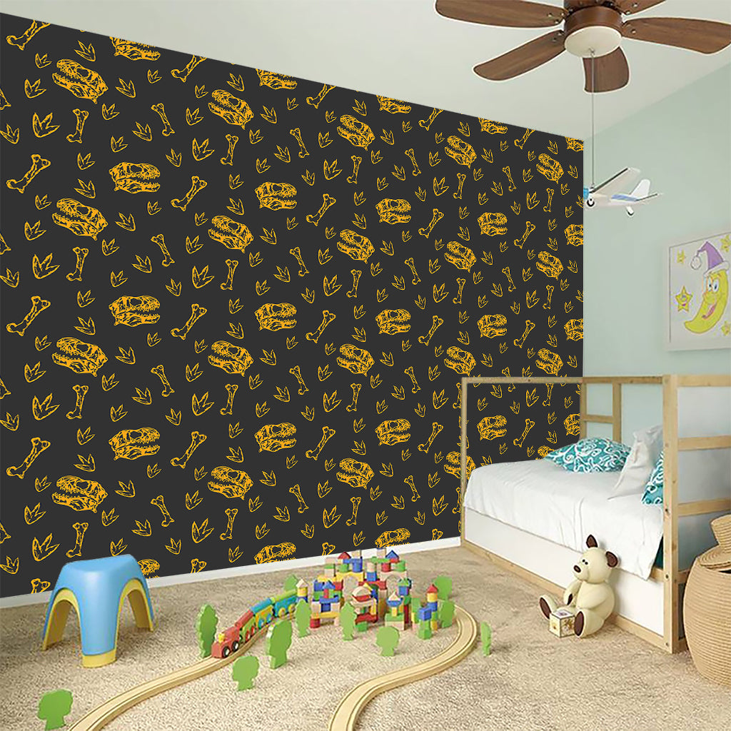 Tyrannosaurus Dino Fossil Pattern Print Wall Sticker