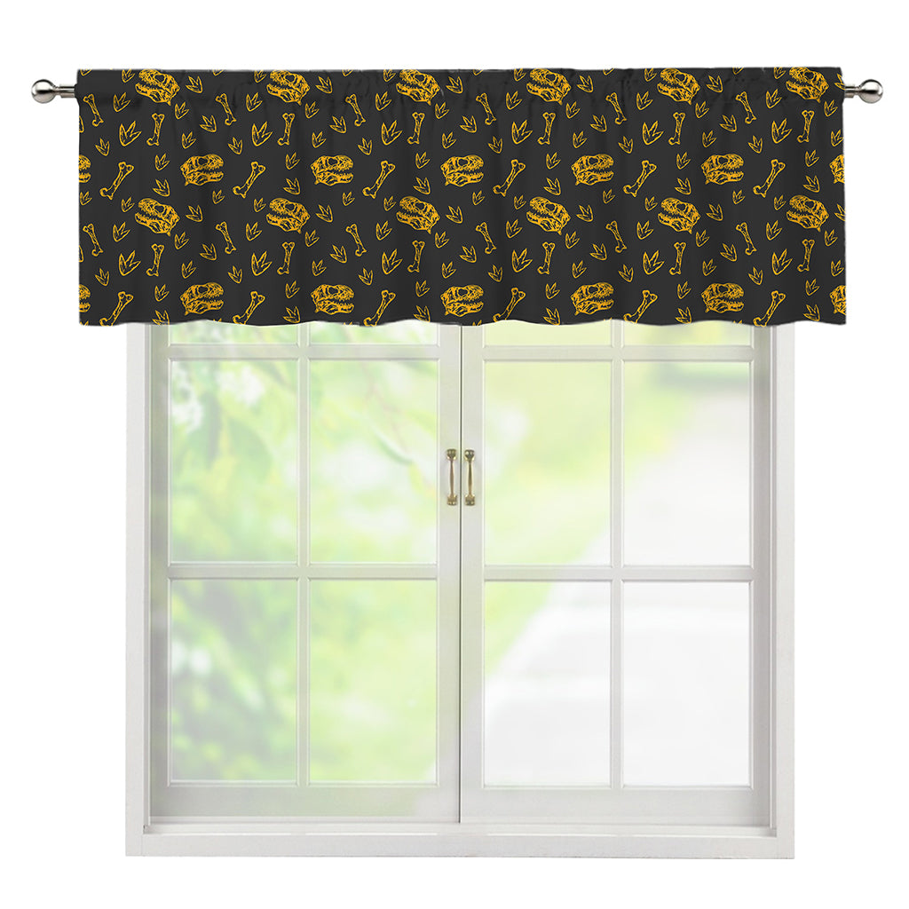 Tyrannosaurus Dino Fossil Pattern Print Window Valance