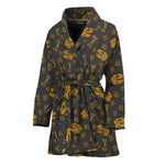 Tyrannosaurus Dino Fossil Pattern Print Women's Bathrobe