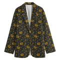 Tyrannosaurus Dino Fossil Pattern Print Women's Cotton Blazer