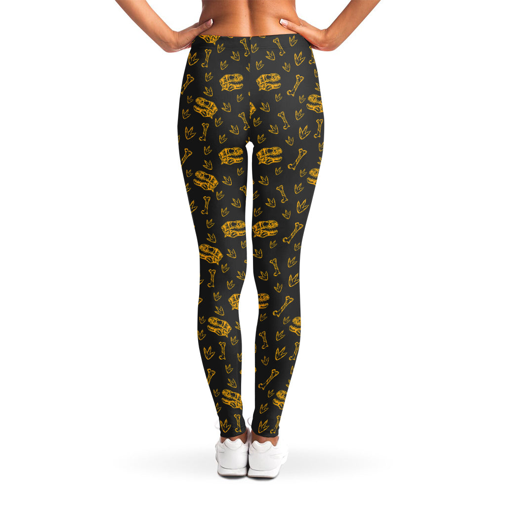 Tyrannosaurus Dino Fossil Pattern Print Women's Leggings