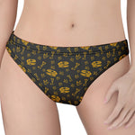Tyrannosaurus Dino Fossil Pattern Print Women's Thong