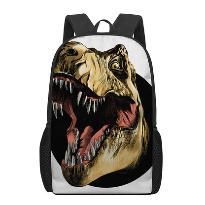 Tyrannosaurus Rex Head Print 17 Inch Backpack