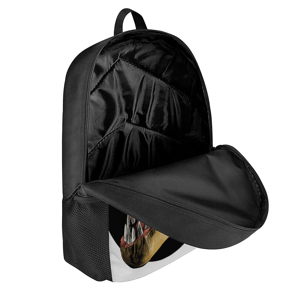 Tyrannosaurus Rex Head Print 17 Inch Backpack