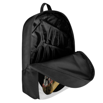 Tyrannosaurus Rex Head Print 17 Inch Backpack