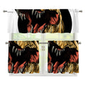 Tyrannosaurus Rex Head Print 3 Piece Kitchen Curtains