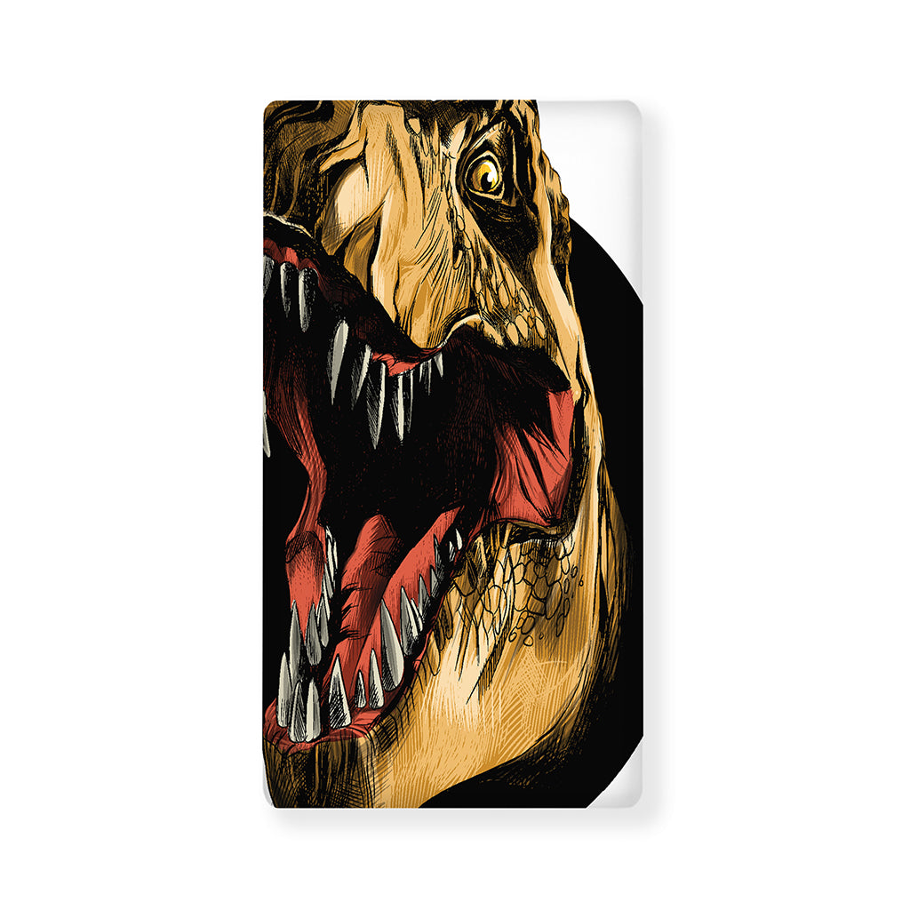 Tyrannosaurus Rex Head Print Baby Crib Sheet