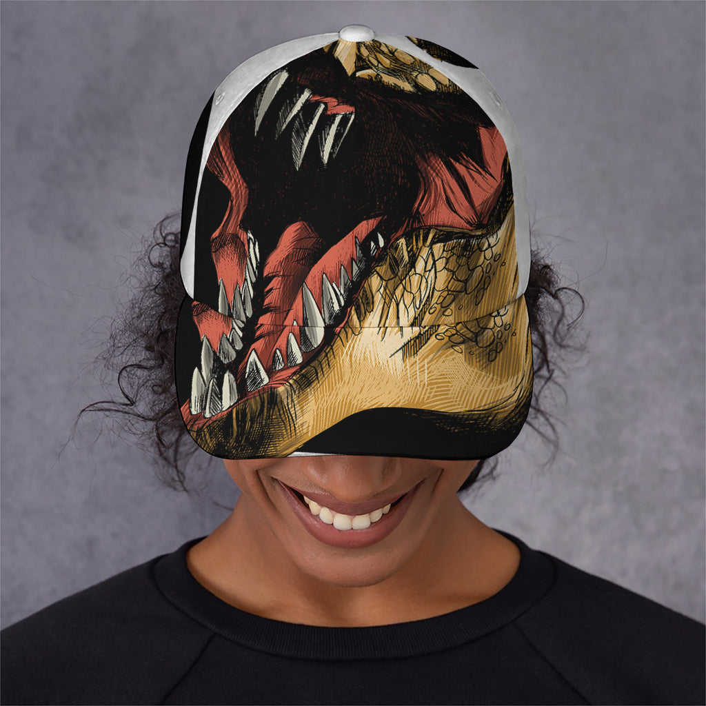 Tyrannosaurus Rex Head Print Baseball Cap