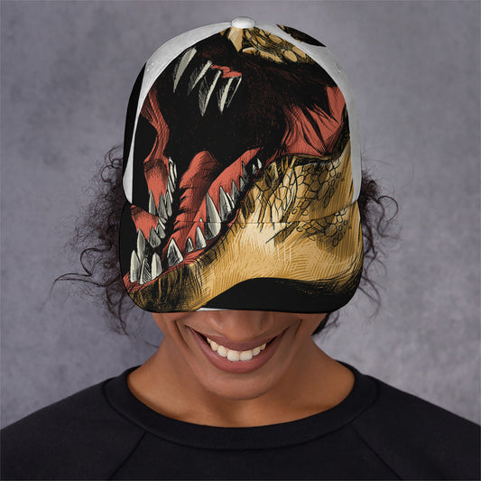 Tyrannosaurus Rex Head Print Baseball Cap